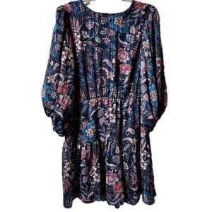 Long Sleeve Paisley Dress